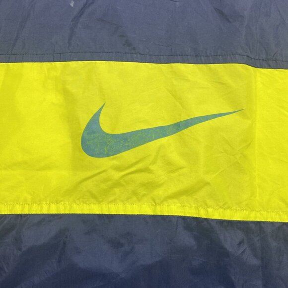 VINTAGE Nike Windbreaker Jacket Youth L 14-16 Blue Green Full Zip Red Swoosh - Picture 10 of 12